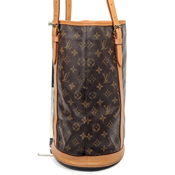 LOUIS VUITTON Bucket GM Monogram Canvas - Renewed Leather - Picture 4 of 15